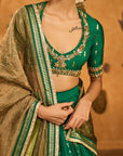 Green Totem Line Lehenga  Set