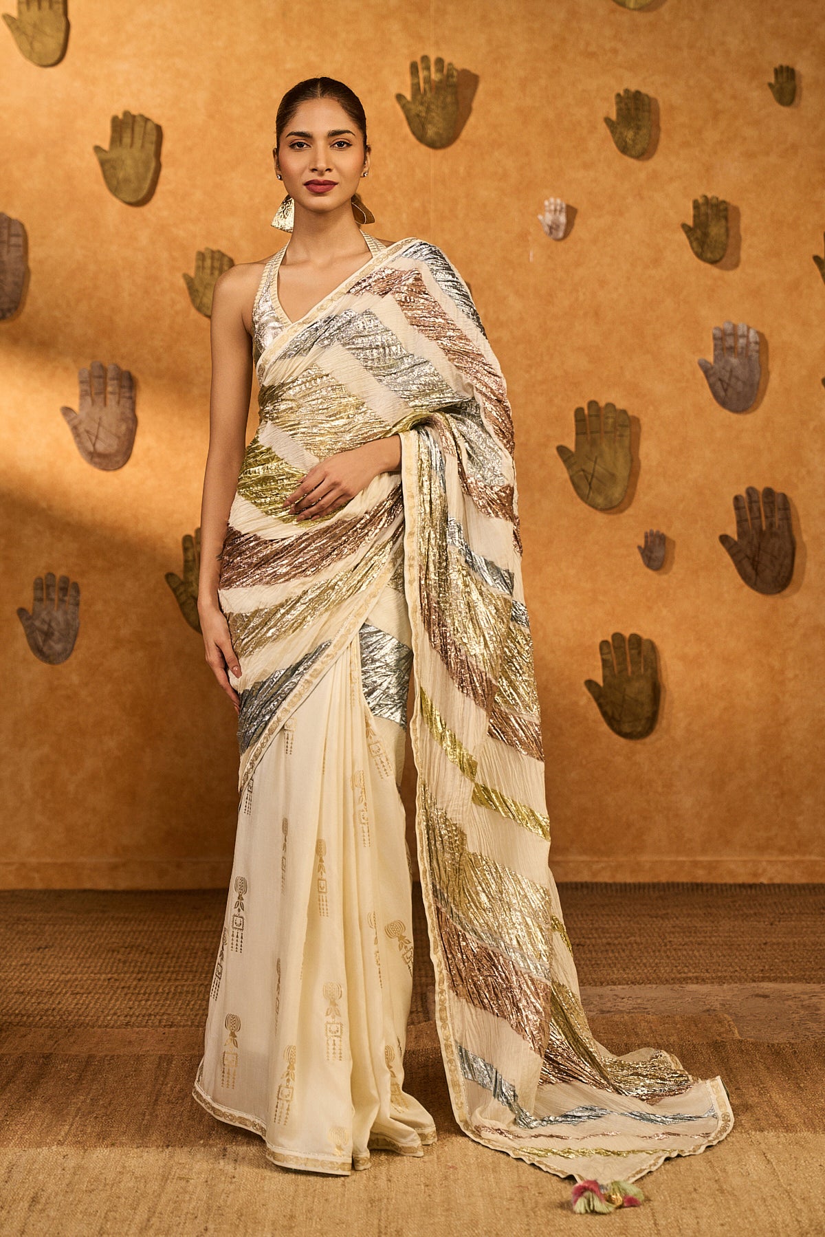 Rainbow Muse Gota Saree