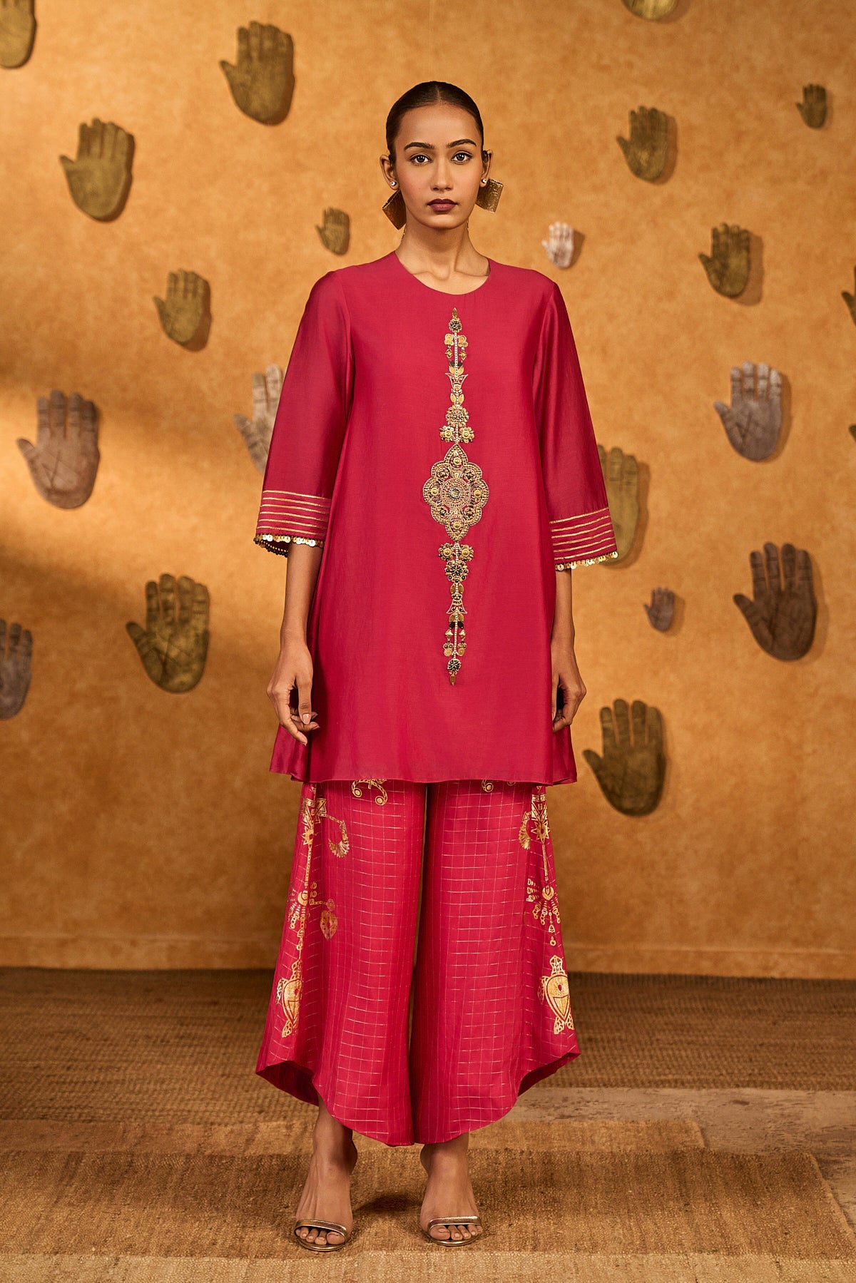 Raspberry Winddrop Kurta Set
