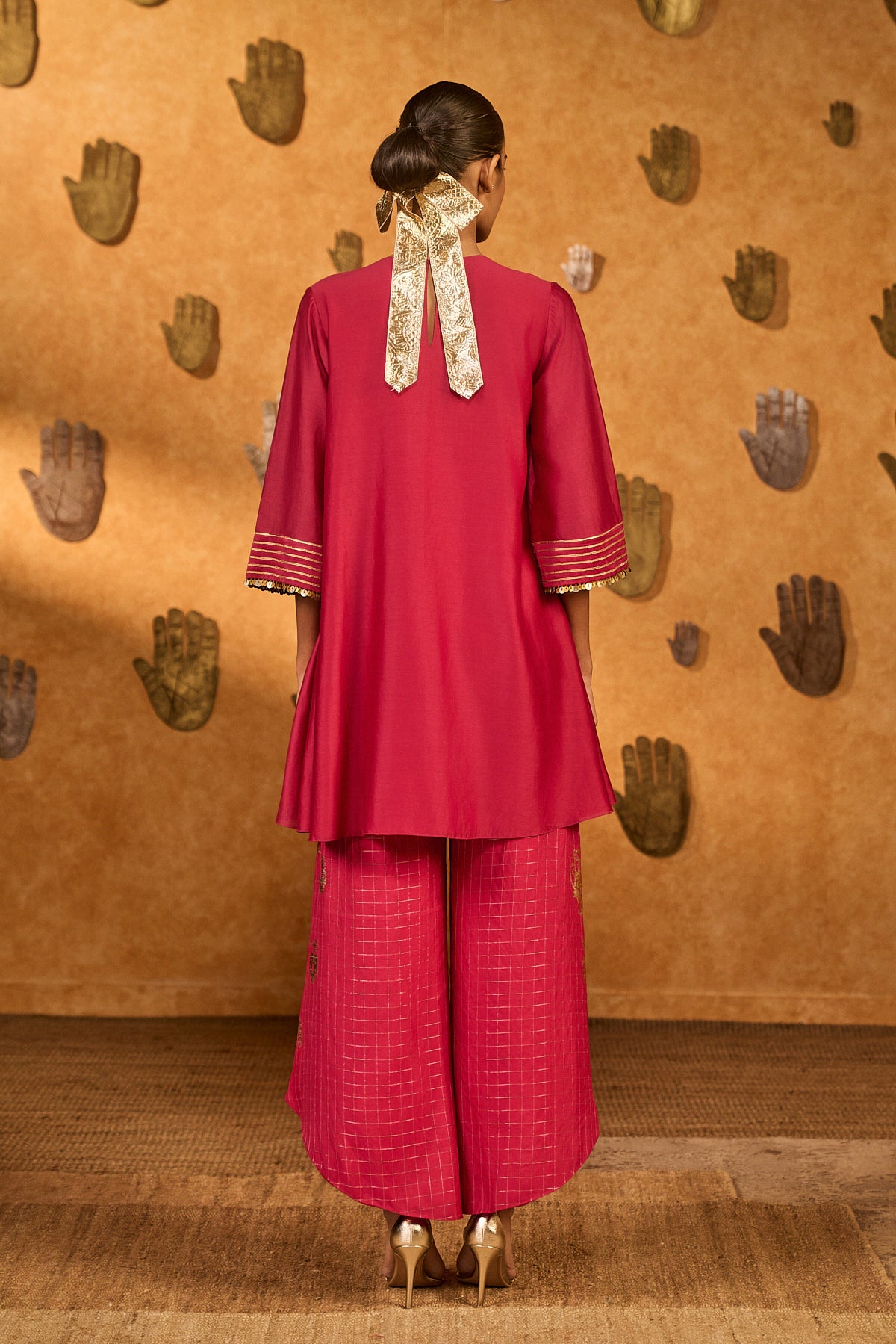 Raspberry Winddrop Kurta Set