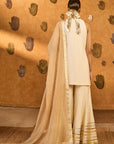 Ivory Gilded Sharara Set