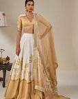 Ivory Backwater Postcard Lehenga Set