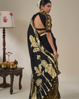 Black Malabar Grove Saree