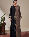 Black & Brown Shaahi Bloom Kaftan