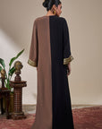 Black & Brown Shaahi Bloom Kaftan