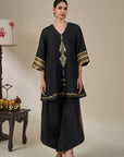 Black Pinnacle Arch Kurta Set