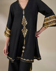 Black Pinnacle Arch Kurta Set