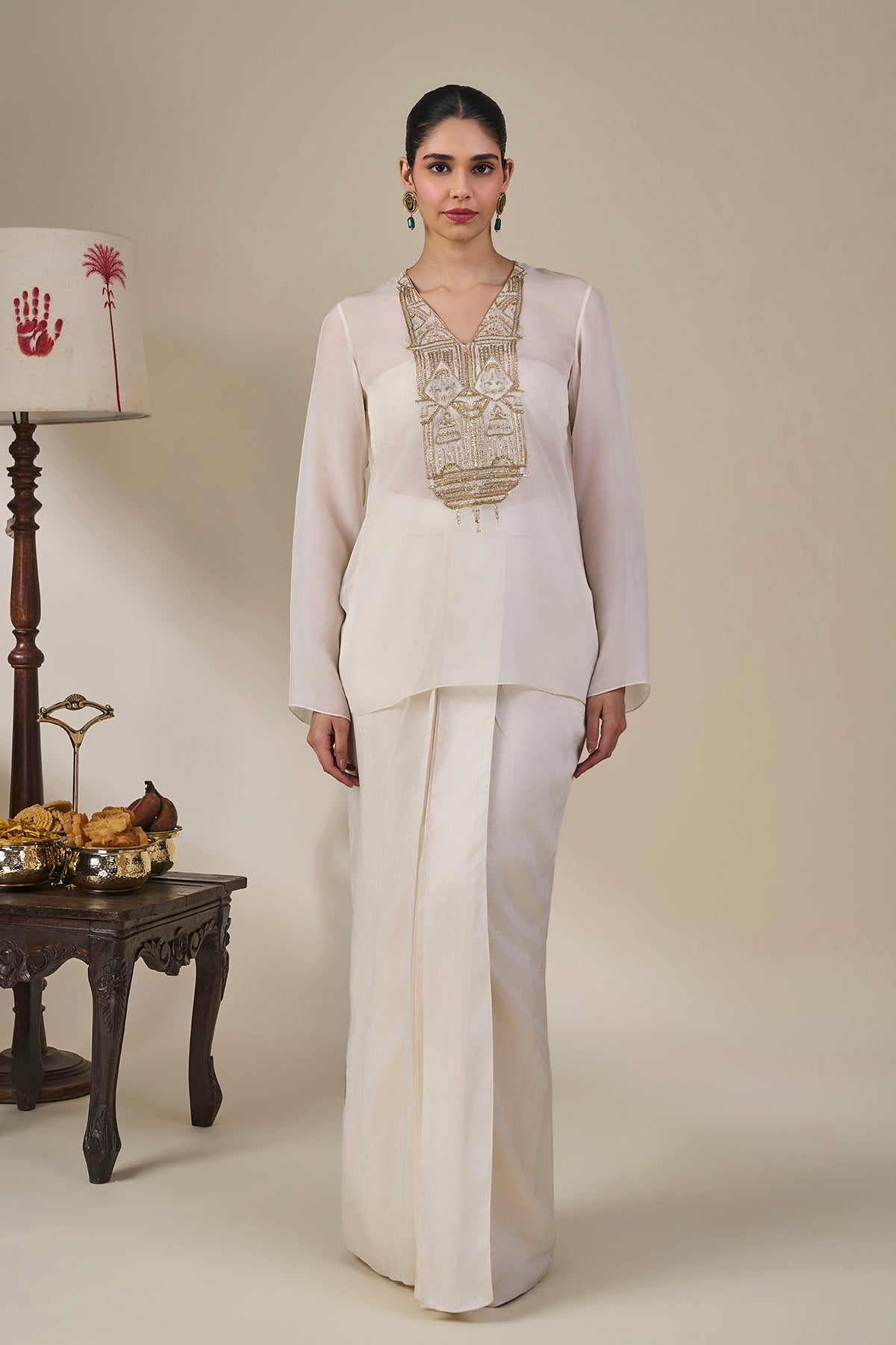 Ivory Malabar Golden Tales Skirt Set