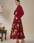 Cherry Malabar Masque Skirt Set