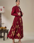 Cherry Malabar Masque Skirt Set