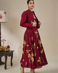 Cherry Malabar Masque Skirt Set