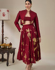 Cherry Malabar Masque Skirt Set