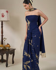 Blue Cosmic Birdsong Corset Set