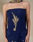 Blue Cosmic Birdsong Corset Set