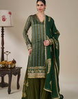 Green Kera Palm Anarkali Set