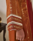 Rust Celestial Moonfall Kurta Set