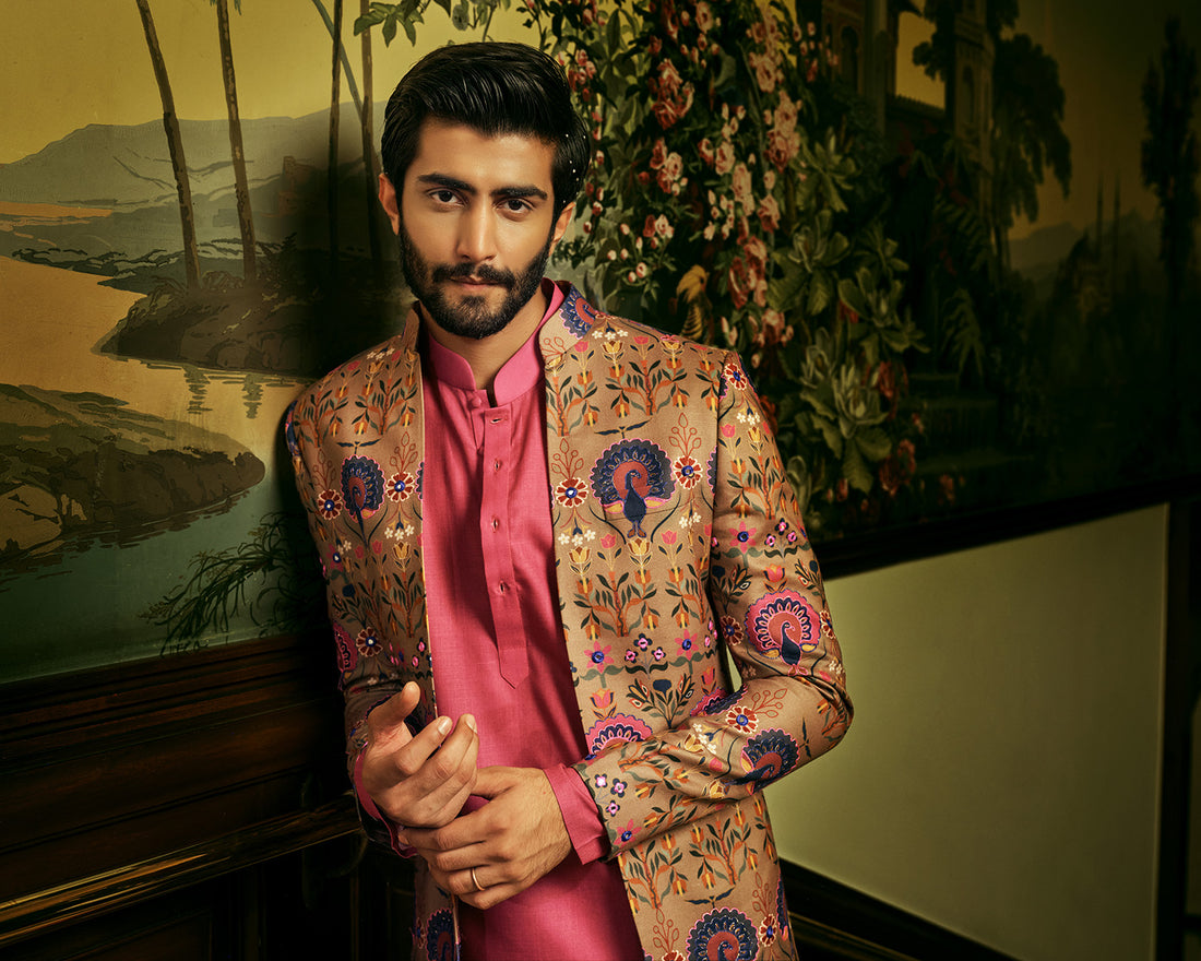 Shadin Kurta And Jacket Set