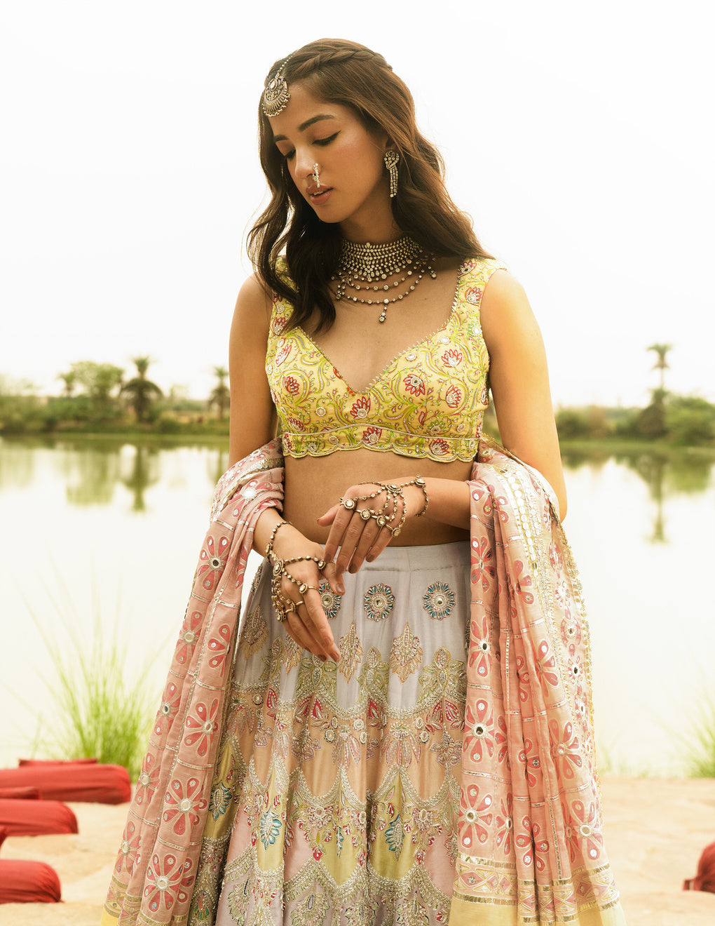 Pastel Multicolor Banno Lehenga