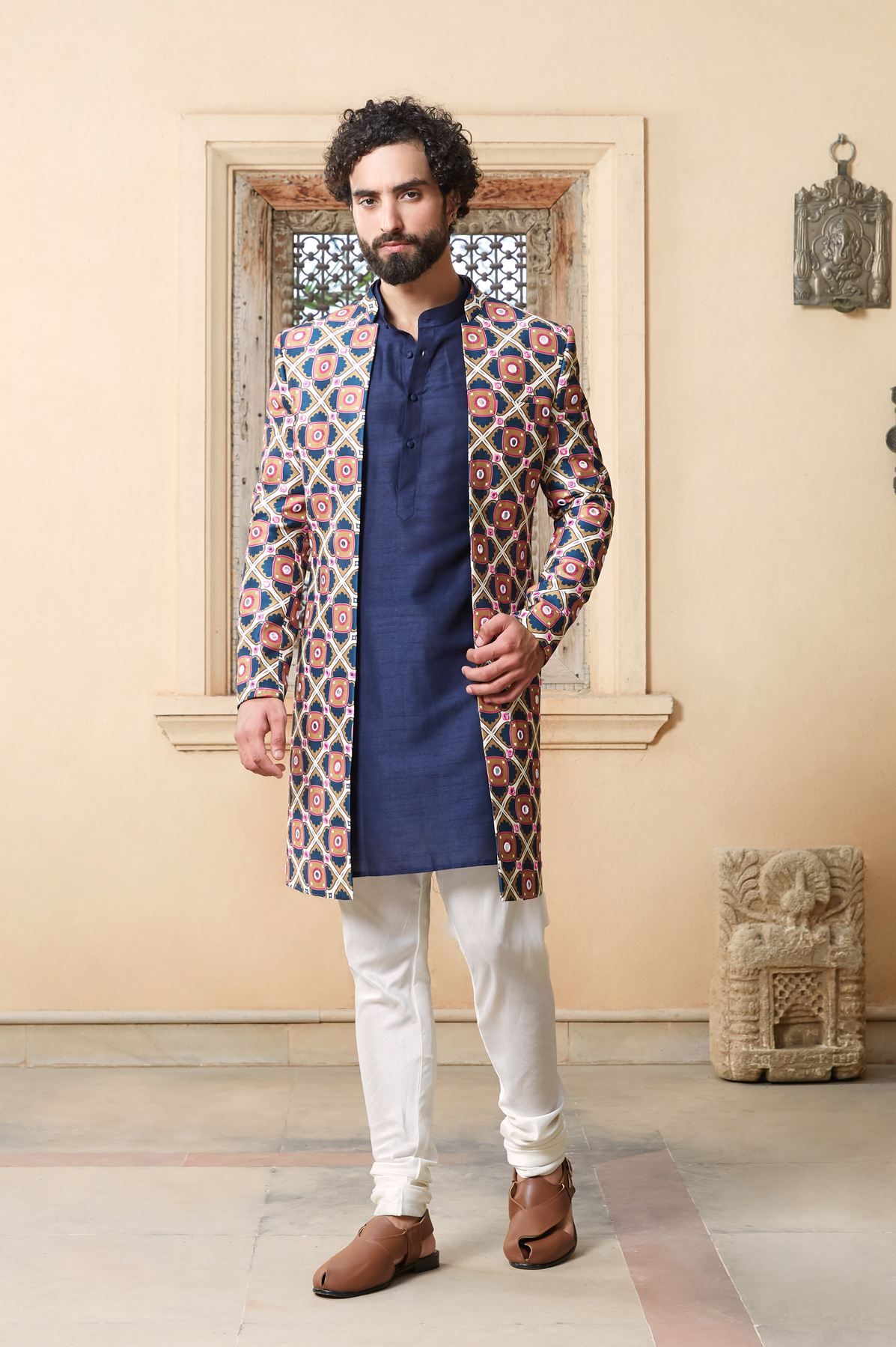 Sawai Kurta And Churidar Set With Jacket