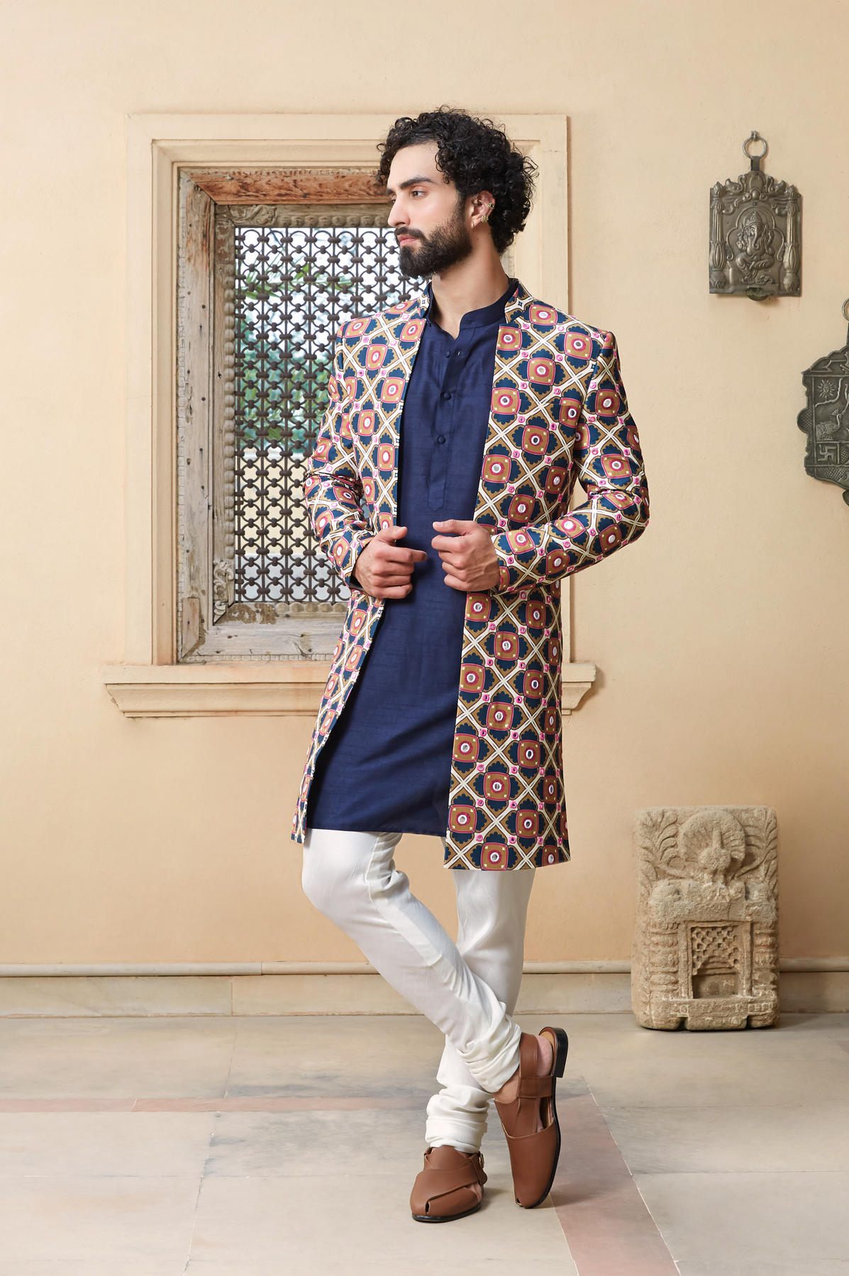 Sawai Kurta And Churidar Set With Jacket