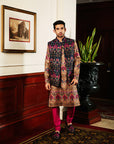 Azure Kurta And Jacket Set