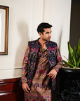 Azure Kurta And Jacket Set