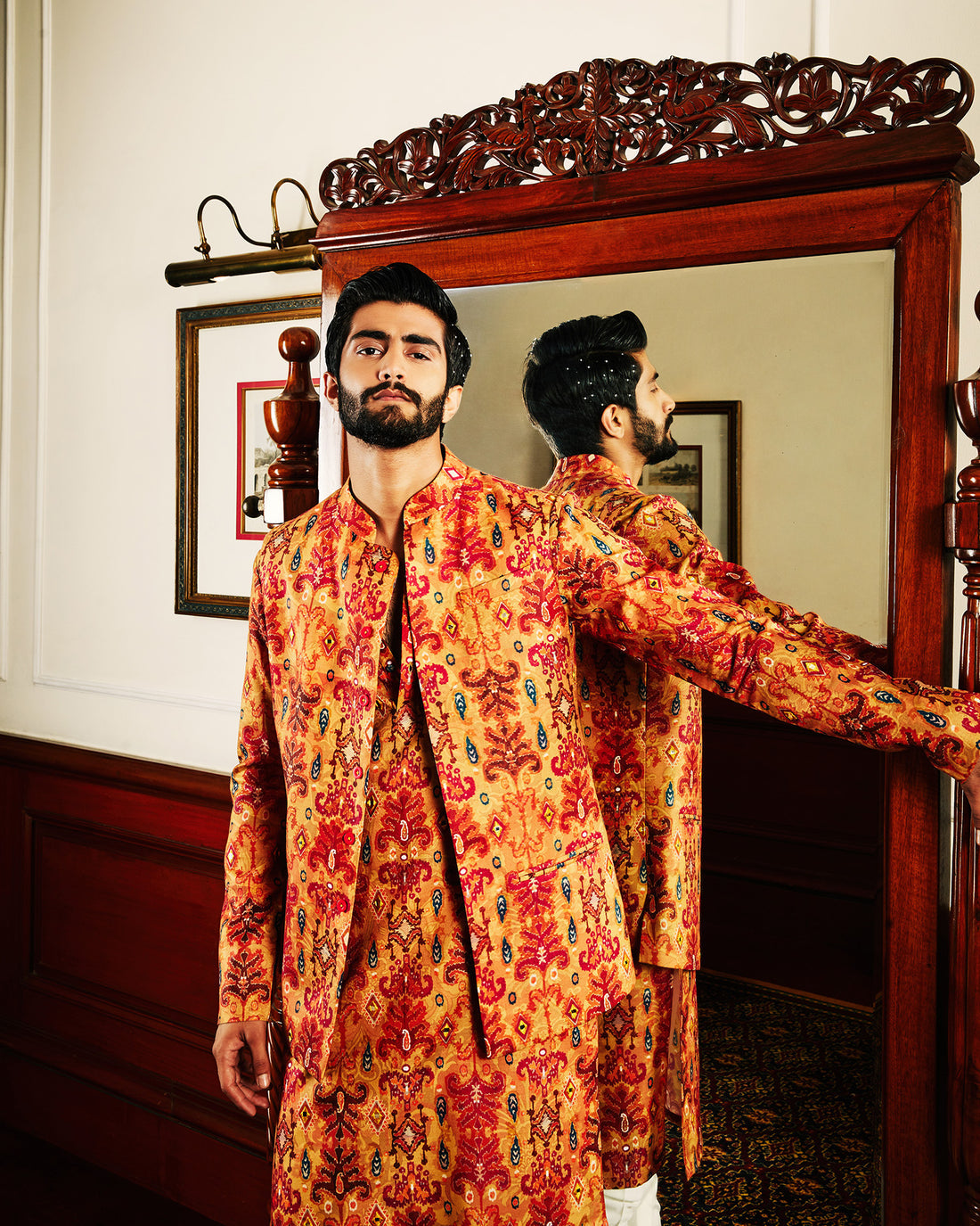 Niaz Kurta And Jacket Set