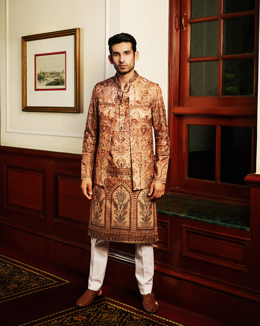 Ihab Kurta And Jacket Set