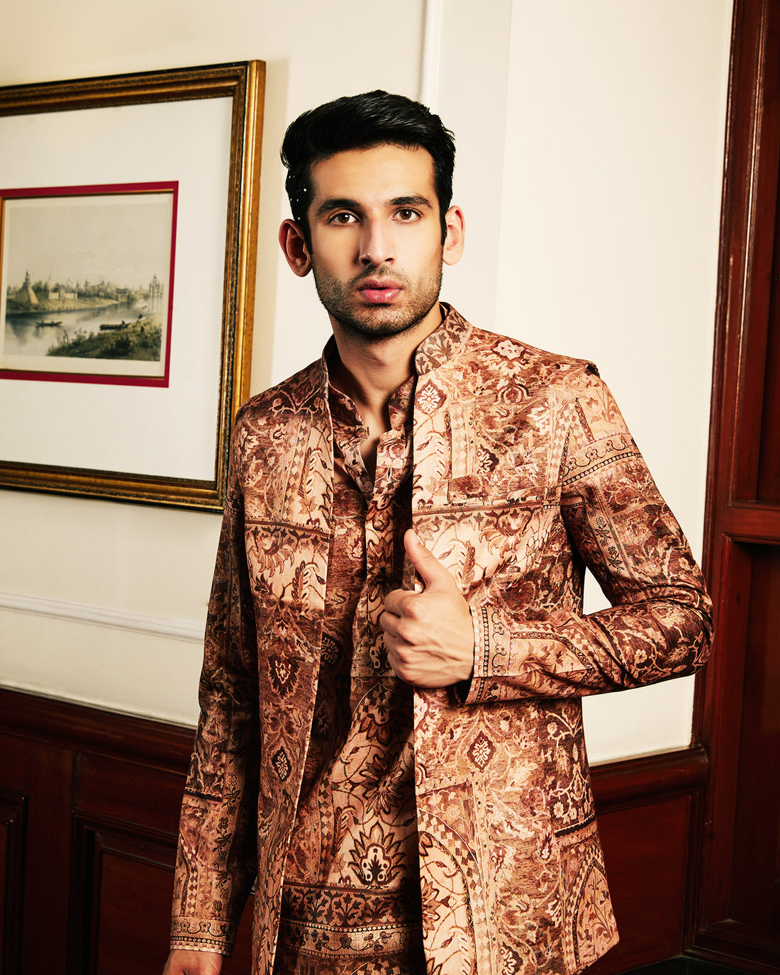 Ihab Kurta And Jacket Set