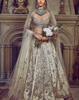 The Aurum Ekru Tree of Life Lehenga