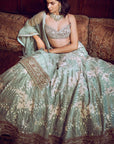 Matsya's Water Lillis Lehenga
