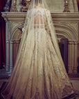 The Wild Ocean Ekru Lehenga
