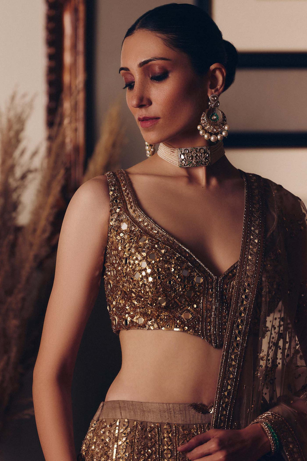 The Sheeshraag Toasted Gold Lehenga