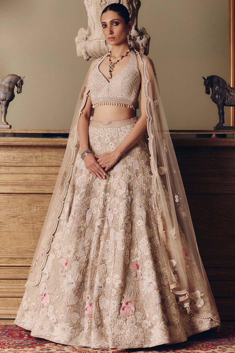 Flamingos of the Wild Lehenga