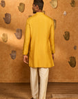 Ochre Trinklet And Pots Kurta Set