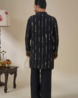 Black Celestial Moonfall Kurta Set
