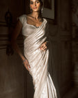 The Oslo Winged Silk Trinity Mukaish Saree