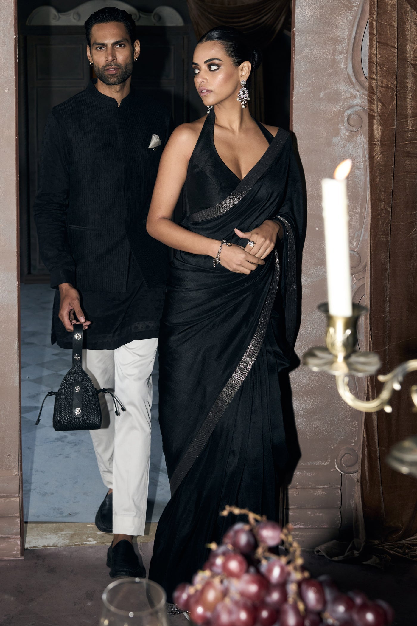 The Noir Classic Bow Saree