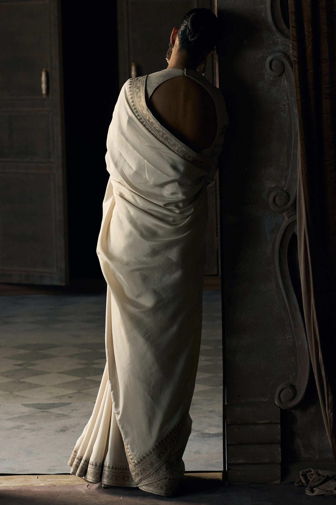 The Royal Montmartre Ekru Silk Saree