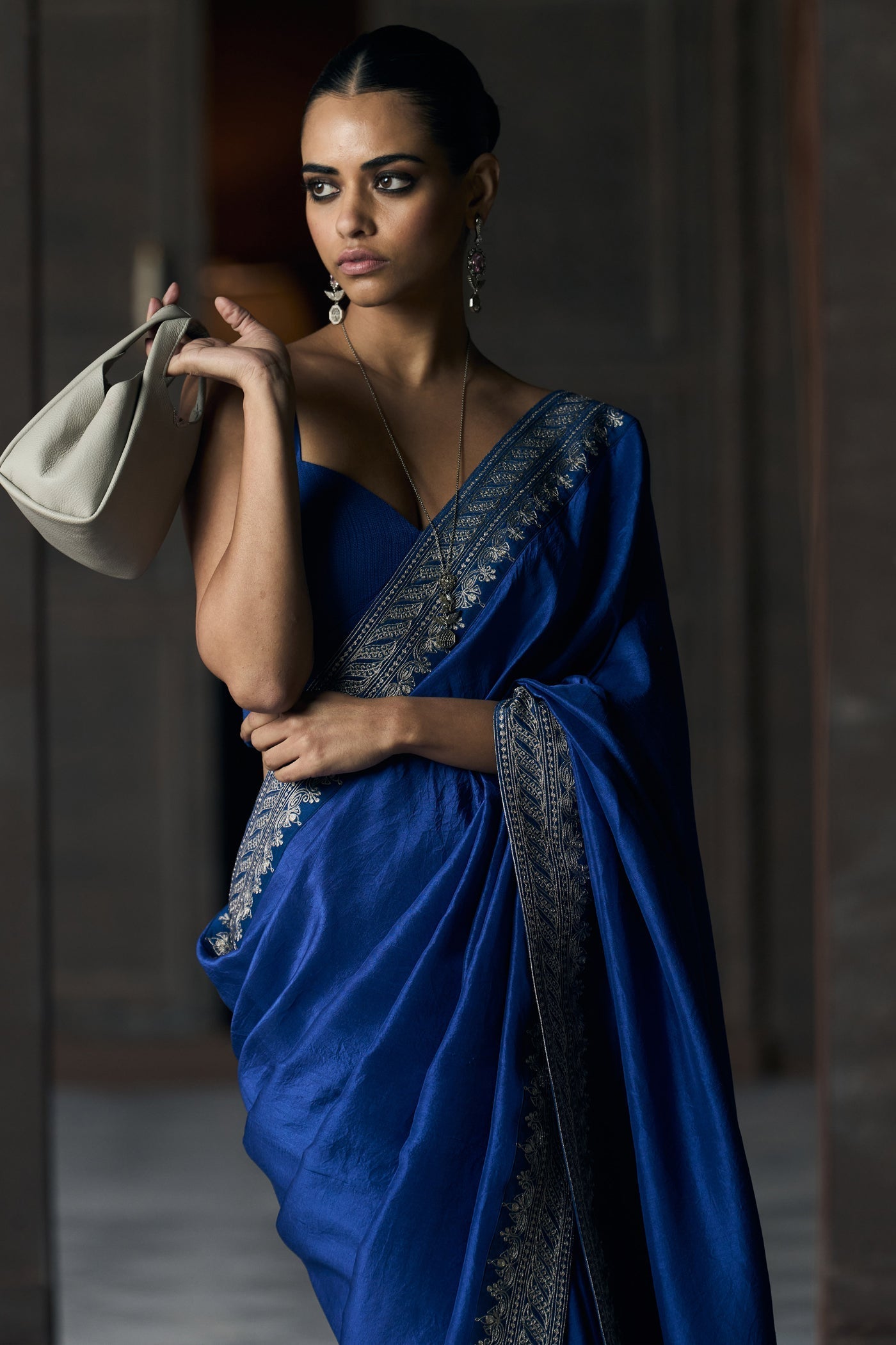 The Cobalt Silk Sirena Saree