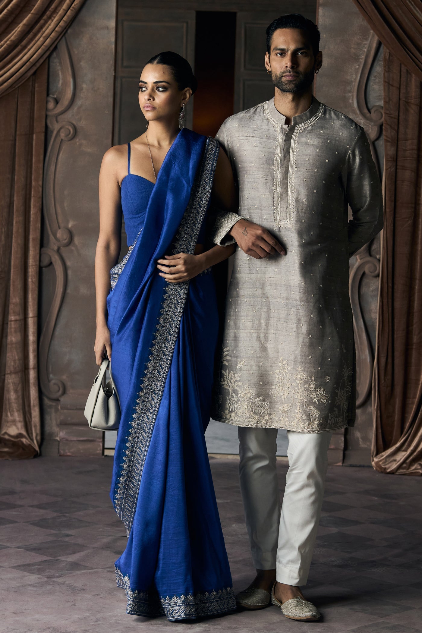 The Cobalt Silk Sirena Saree