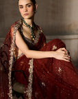 The Mashaal Tangerine Saree