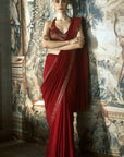 The Garavani Winged Scarlet Silk Saree