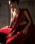 The Garavani Winged Scarlet Silk Saree