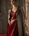 The Garavani Winged Scarlet Silk Saree