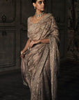 The New Shikargah Aged Lavendar Tissue Saree
