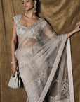 The Midnight Masai Tulle Saree