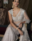 The Midnight Masai Tulle Saree