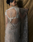 The Midnight Masai Tulle Saree