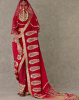 Red Son-Patti Saree